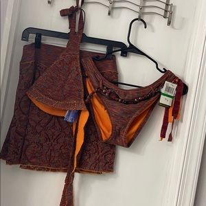 Becca bathing suit set with tags